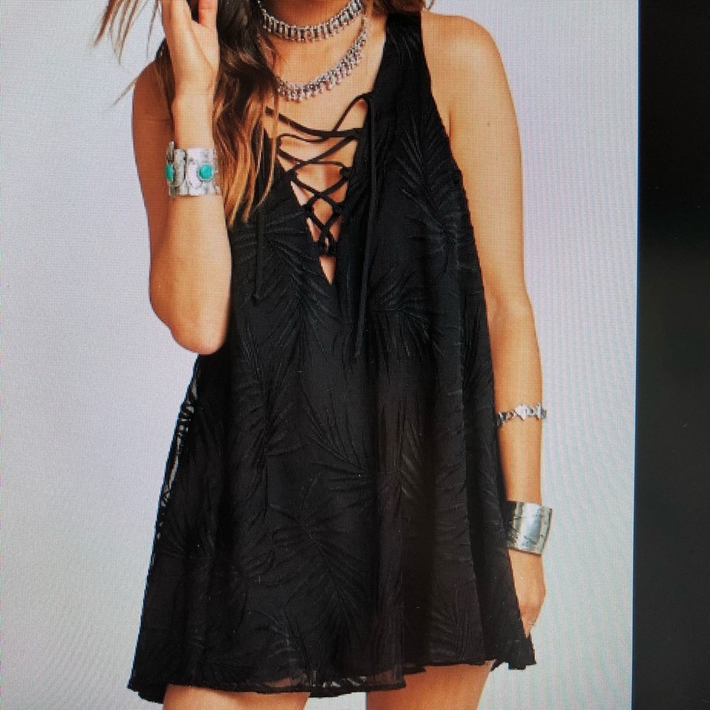Show Me Your MUMU Lace Up Mini Dress